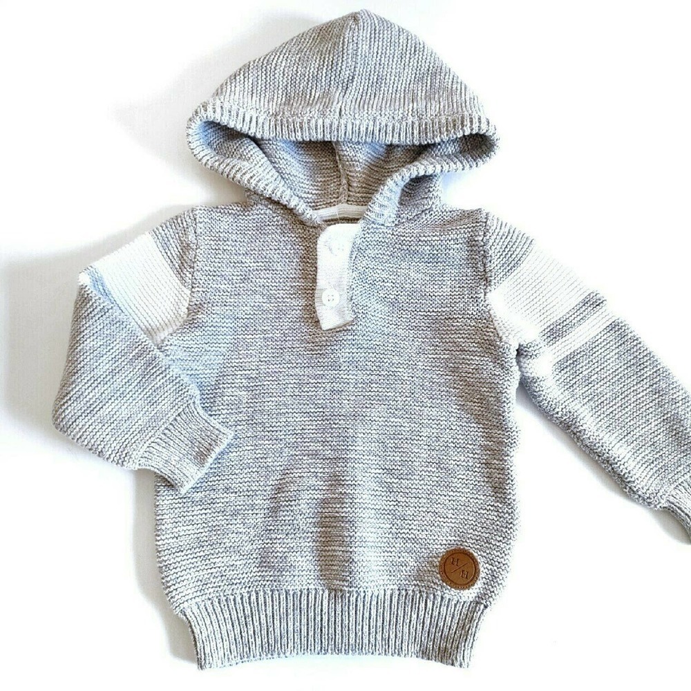 Grey Knit Hoodie Hope & Henry 2